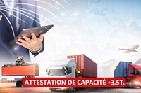 PREPARARATION A L&rsquo;EXAMEN D&rsquo;ATTESTATION DE CAPACITE TRANSPORT DE MARCHANDISES (+3.5 TONNES)